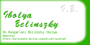 ibolya belinszky business card